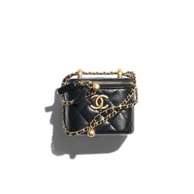 CHANEL SMALL VANITY WITH CHAIN SHINY CALFSKIN AP2292 (11*8.5*7cm)